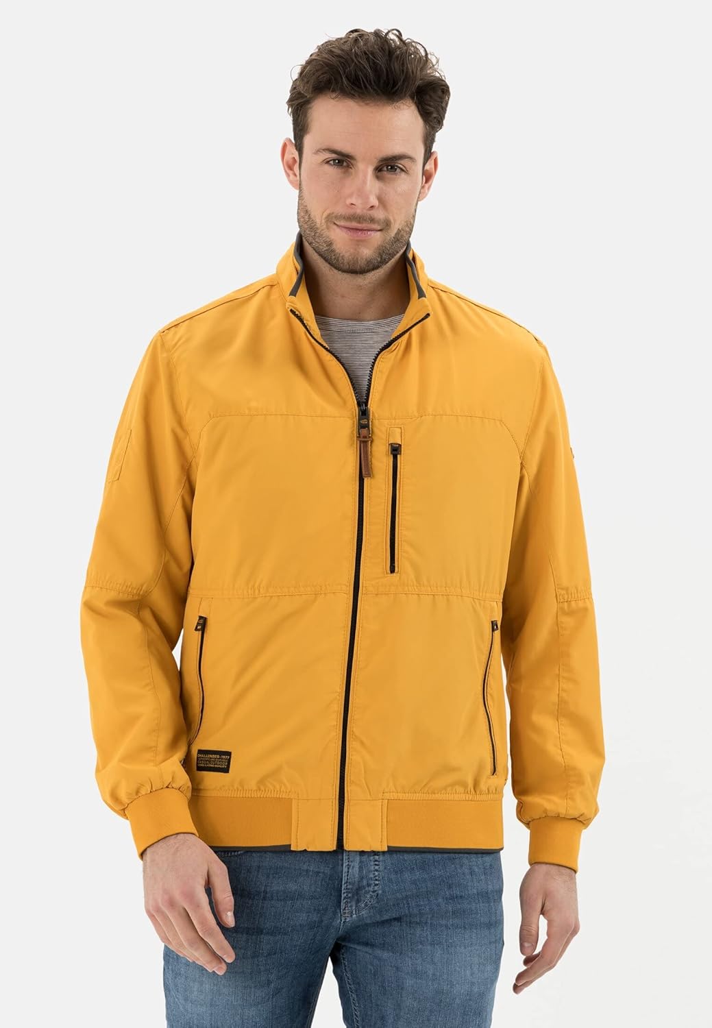 camel active Herren Blouson aus recyceltem Polyester 26 Gelb, 26 Gelb