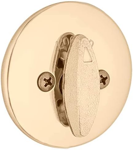 Kwikset 96600-573 Einzylinder-Riegel, poliertes Messing, 660, mit SmartKey-Sicherheit, rund