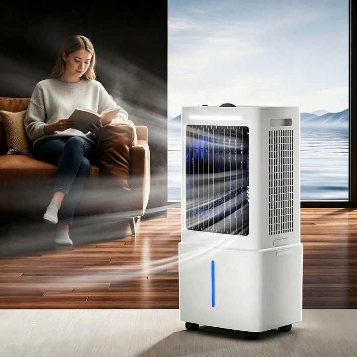 Klimaanlage Mobil 25L ohne Abluftschlauch | 6,8 m Reichweite des Luftstroms