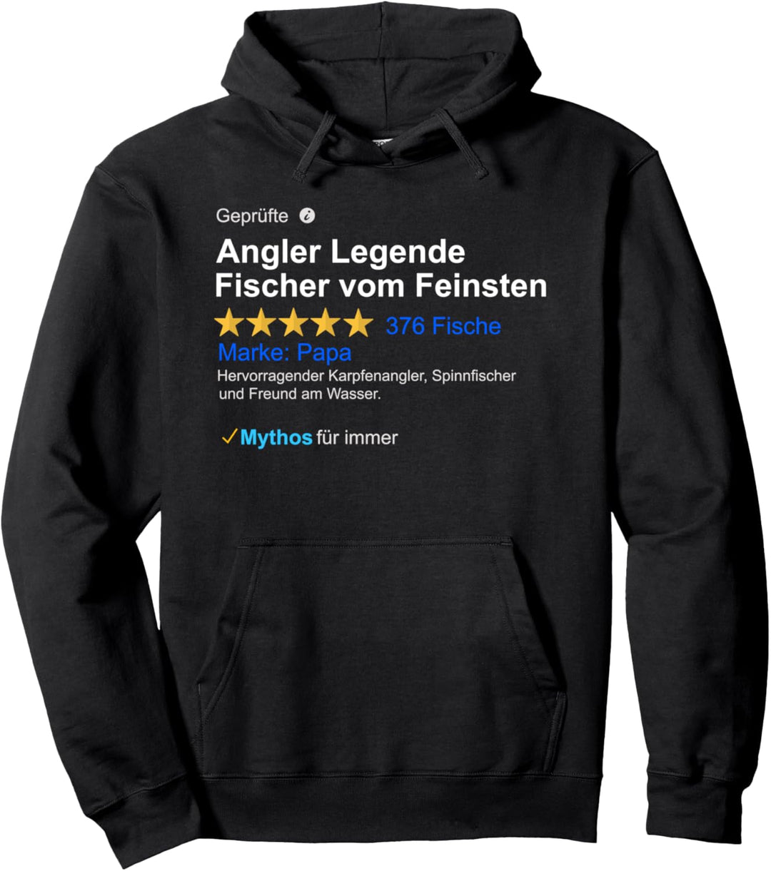 Papa Angler Legende Mythos Geschenk Vatertag Fischen Pullover Hoodie