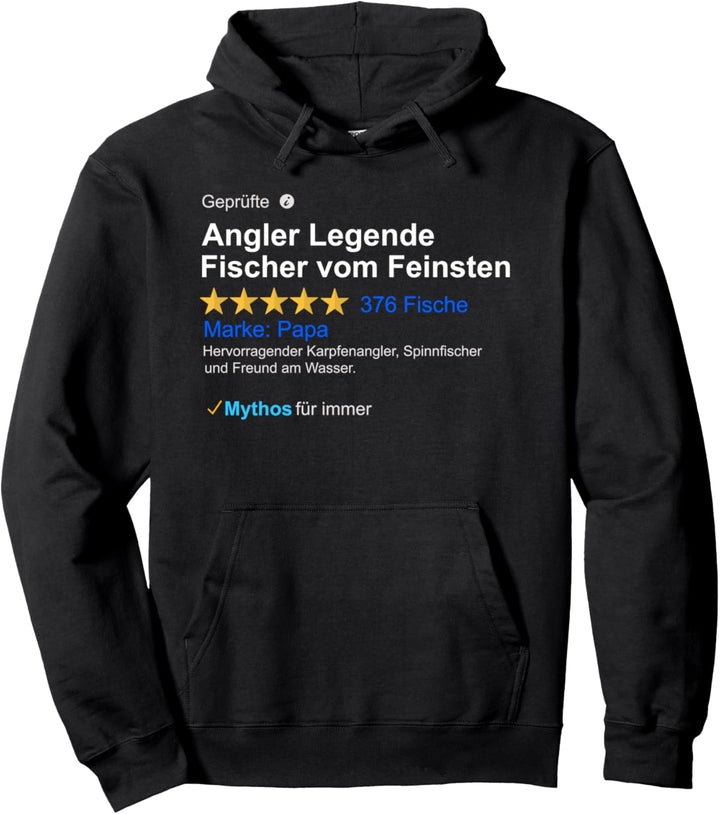 Papa Angler Legende Mythos Geschenk Vatertag Fischen Pullover Hoodie