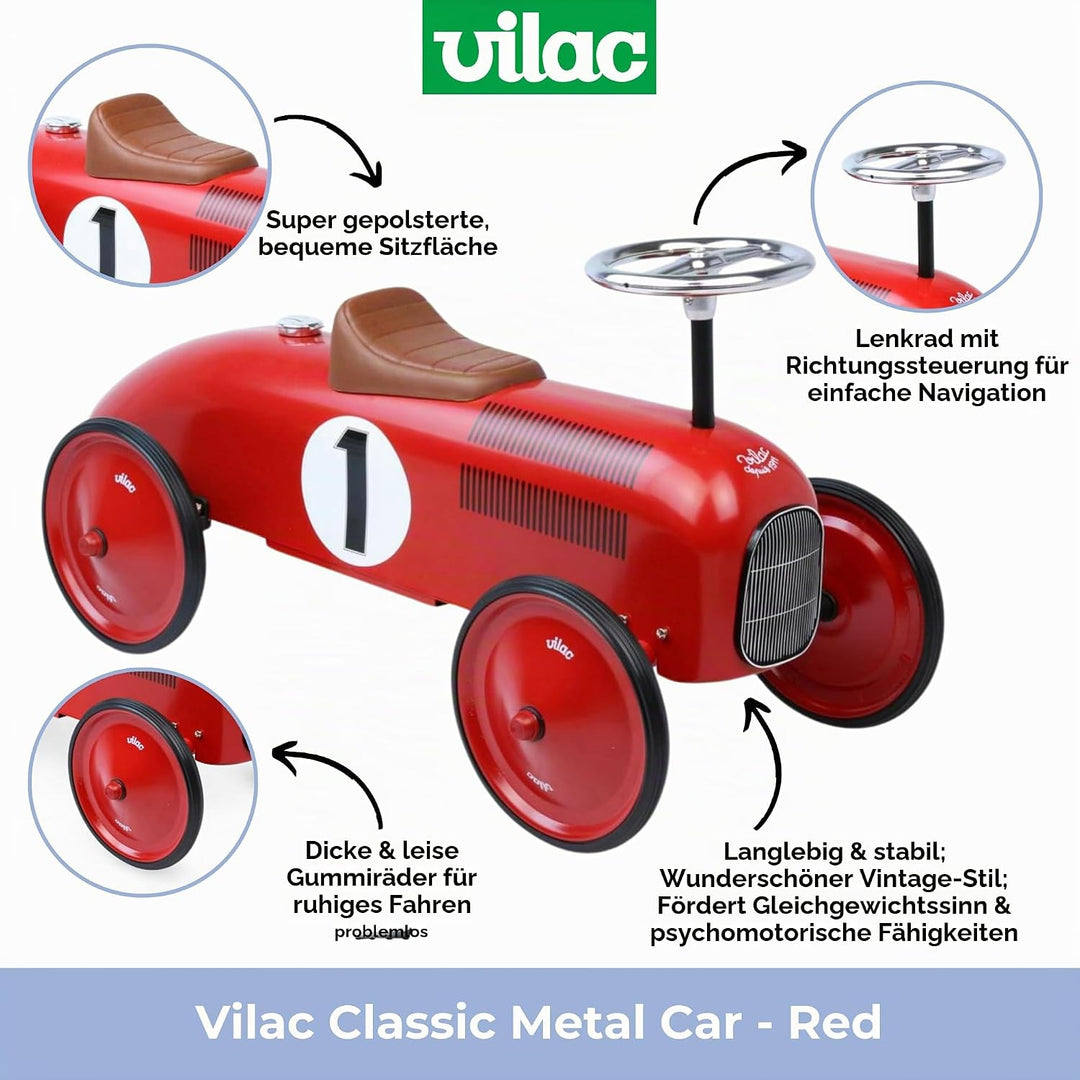 Vilac Metall-Auto, Rot, Rot