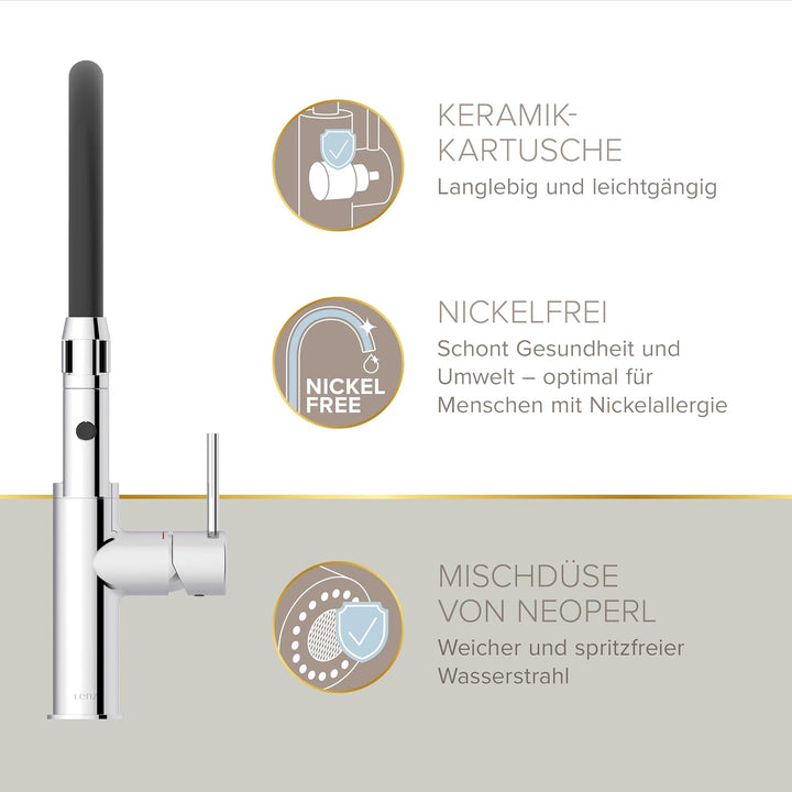 Lenz NALU Küchenarmatur chrom 46070202, Chrom