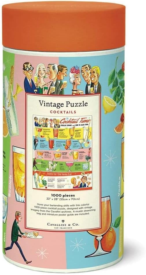 Cavallini Vintage Puzzle Bar, Cocktails 1000 Teile