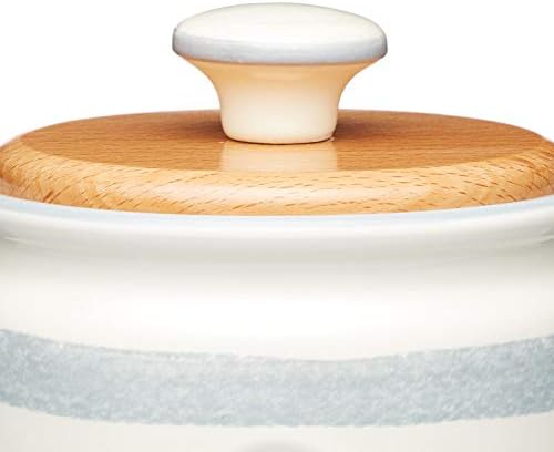 KitchenCraft Classic Collection Gestreifter Keramik Zuckerbehälter als Aufbewahrungsbox - Fassungsve