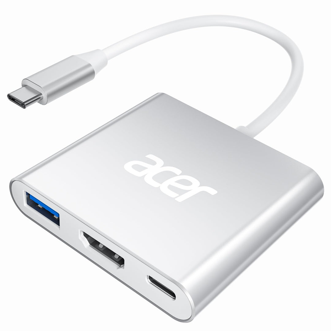 Acer USB-C HDMI Multiport Adapter - 4K, 100W PD, USB 3.0 5Gbps Datenport - Kompatibel Mit MacBook Pr
