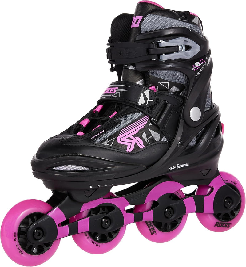 Roces Mädchen Moody Girl TIF Inline-Skates black-pink 36-40, black-pink 36-40