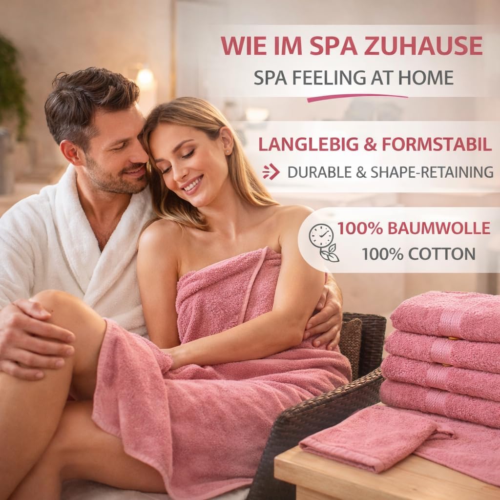 Betz 10-TLG. Handtuch-Set Premium 100% Baumwolle 2 Duschtücher 4 Handtücher 2 Gästetücher 2 Waschhan