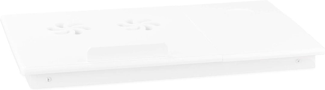 Relaxdays Bambus Laptoptisch, höhenverstellbarer Laptopständer für Bett und Sofa, mit Schublade, HBT