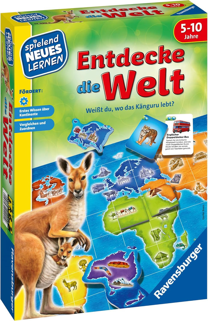 Ravensburger 24990 - Entdecke die Welt - Spielen und Lernen für Kinder, Lernspiel für Kinder von 5-1