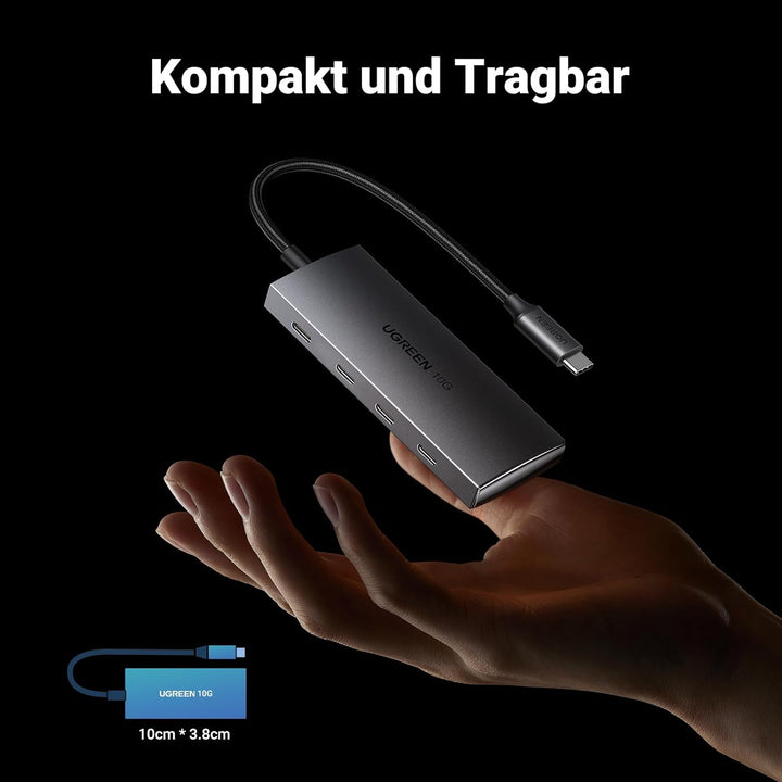 UGREEN USB C Hub 10 Gbps, Adapter mit 4 USB C 3.2 Ports, Hochgeschwindigkeits USB C Multiport Splitt