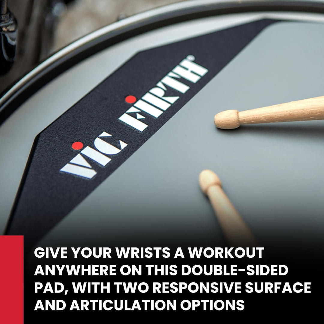 Vic Firth Double Sided Practice Pad - 6 inch 6" Double Side Single, 6" Double Side Single