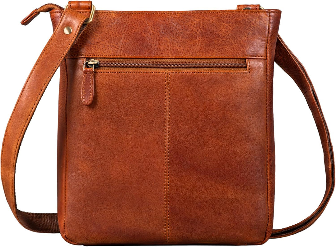 STILORD 'Kaja' Vintage Ledertasche Damen Umhängetasche Handtasche Crossbody Bag Elegante Schultertas