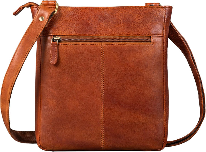 STILORD 'Kaja' Vintage Ledertasche Damen Umhängetasche Handtasche Crossbody Bag Elegante Schultertas