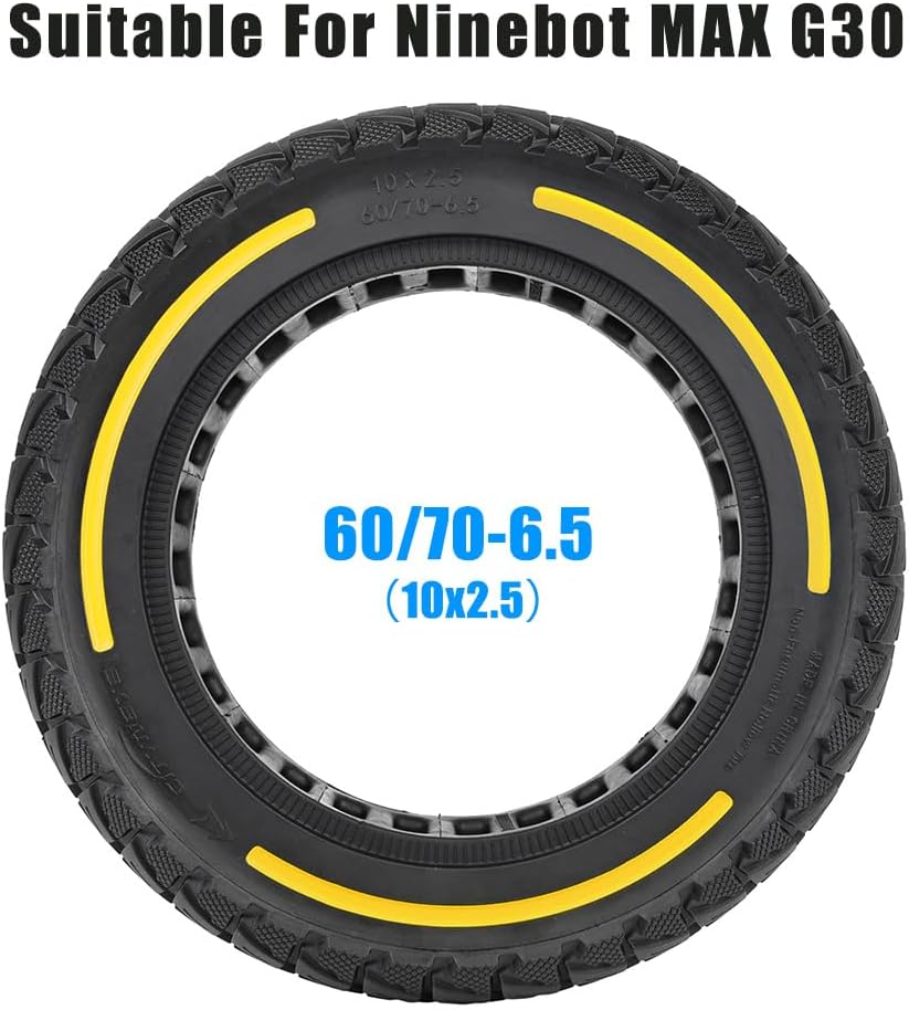 60/70-6,5 Vollgummireifen 10 Zoll Solide Reifen für Xiaomi 5/5 Pro/5 Max,für Ninebot Max G30/Max G30