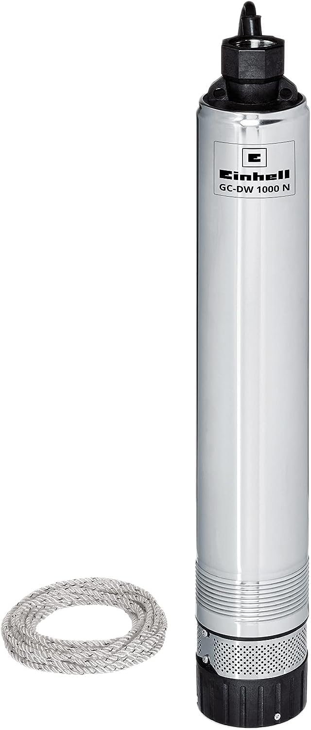 Einhell Tiefbrunnenpumpe GC-DW 1045 N (1000 W, 6500 L/h, 45 m Förderhöhe, 99 mm Pumpendurchmesser, D