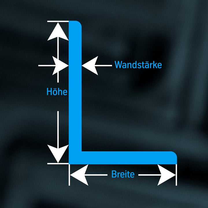 thyssenkrupp Edelstahlwinkel 40 x 20 x 3 mm in 1500 mm Länge | Winkelprofil Edelstahl V2A Winkelstah