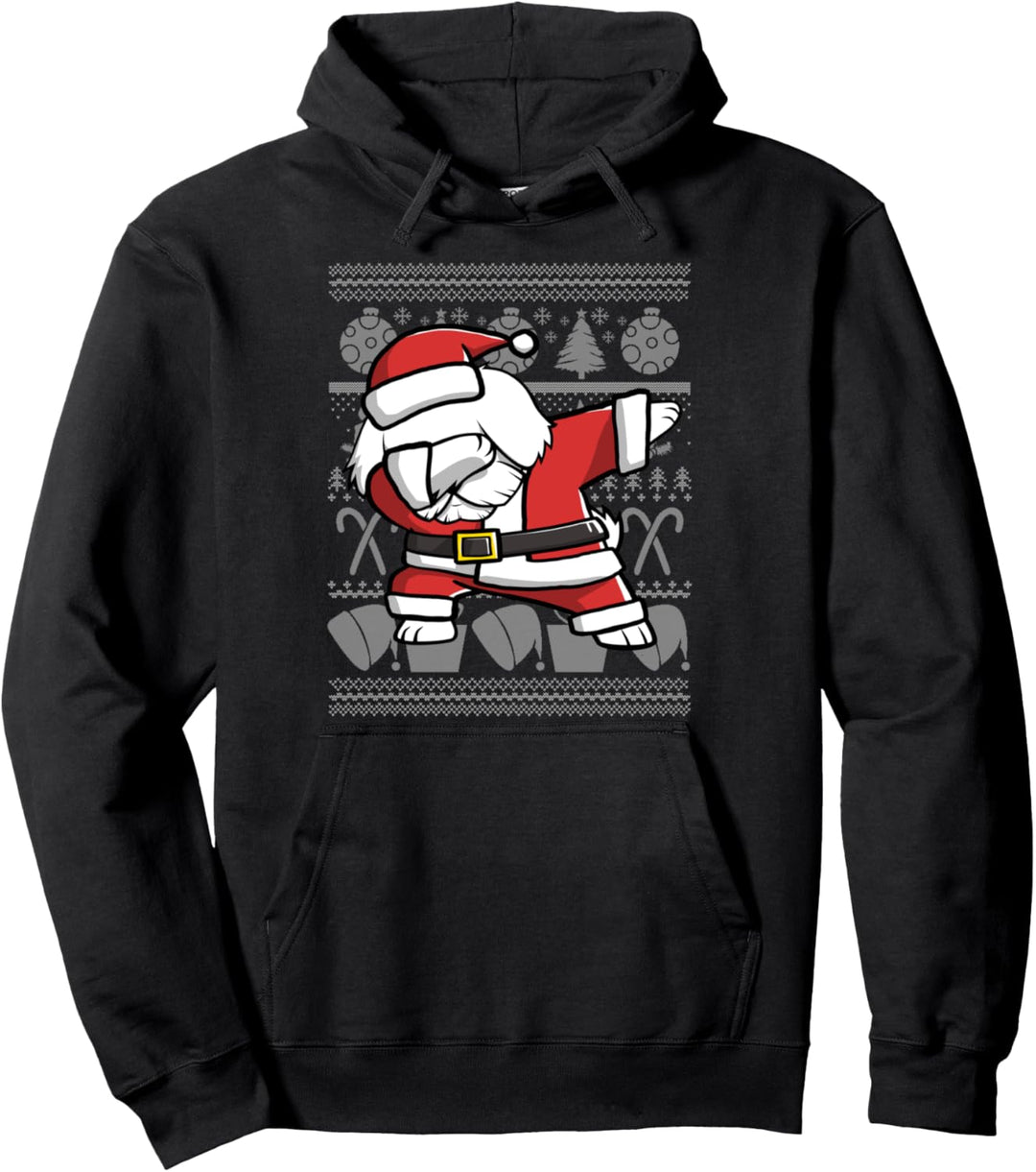 Dabbing Malteser Dab Dance Weihnachten Hund Pullover Hoodie