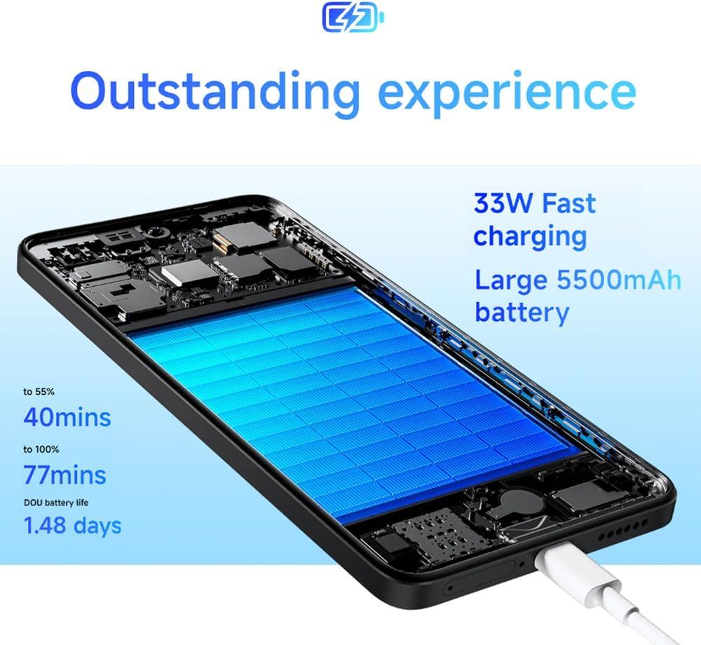 XIAOMI Redmi Note 14 NFC Smartphone, 8+256 GB, Helio G99 Ultra Prozessor und Triple Kamera AI 108MP,