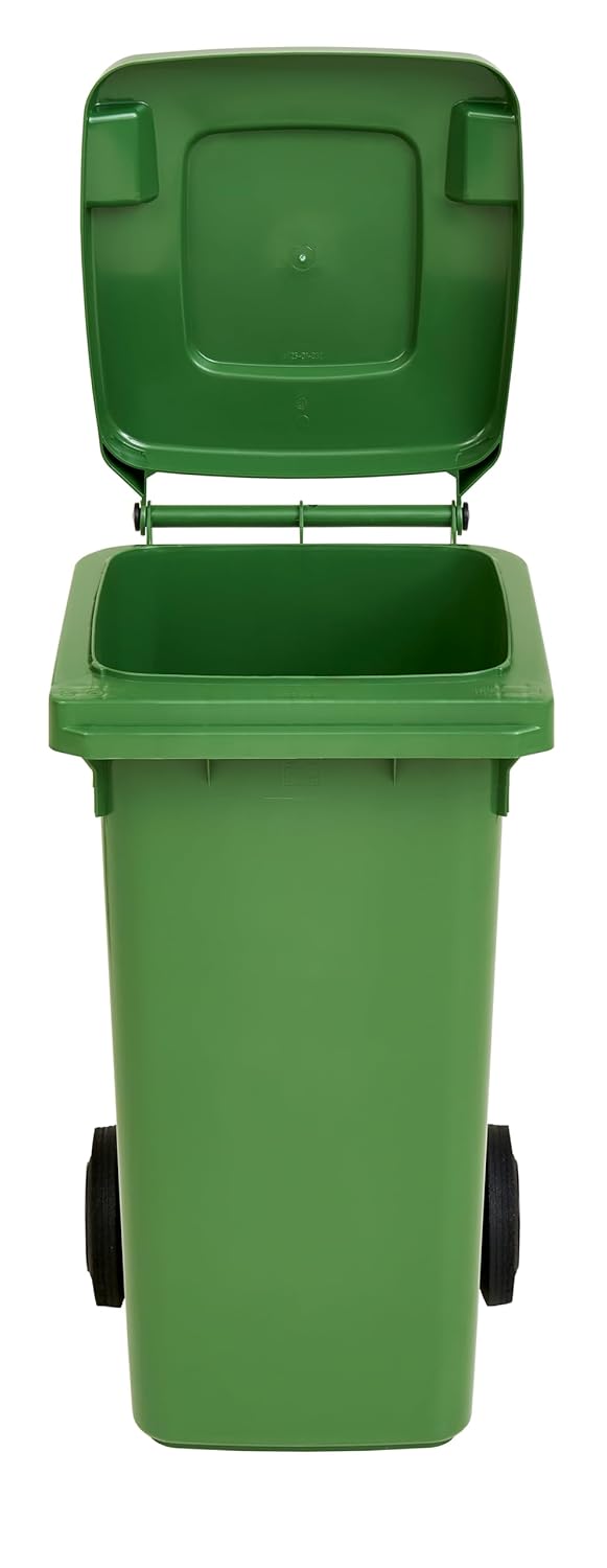 gardivo Mülltonne 120 Liter Abfalltonne Reststofftonne Mülleimer mit 2 geräuschlosen Rädern, Klappde