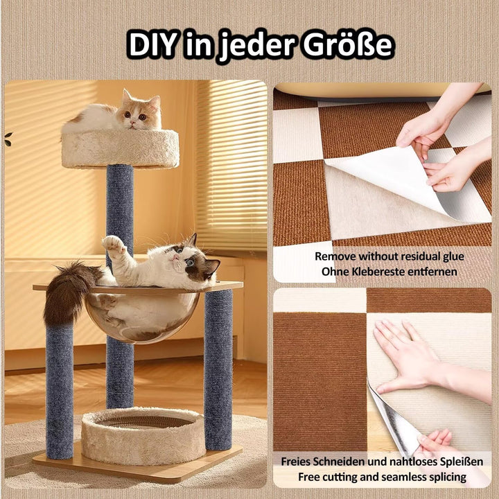 Kratzmatte Katze Selbstklebend - Kratzschutz Sofa Anti Kratz Folie Kratzwand für Katzen Frei DIY Ges