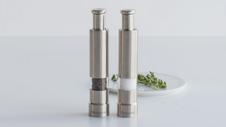 Brabantia 611407 Set mit Salz und Pfefferzer mahler, Edelstahl, grau (Mattstahl), 2er Pack