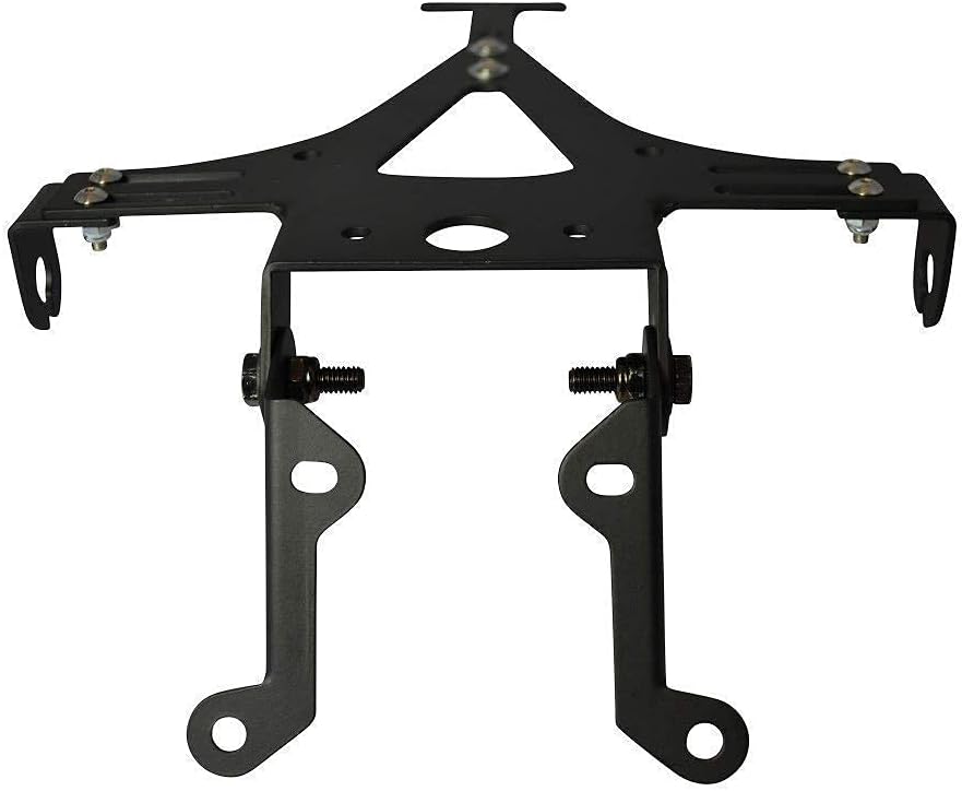 Hochwertig Schwarz Universal Verstellbar Motorrad Kennzeichenhalter Kennzeichen Nummernschild Halter