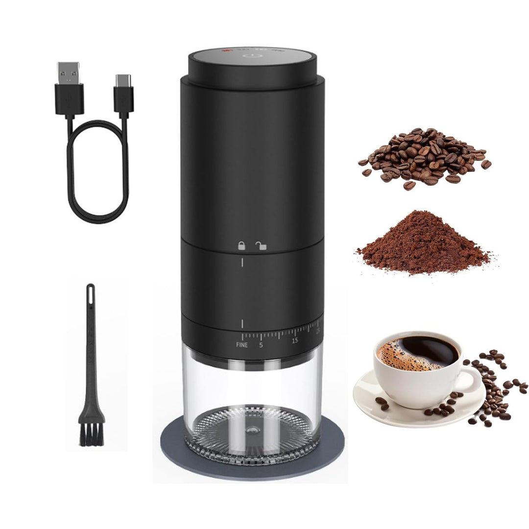 Kaffeemühle Elektrisch, Keramik Kegelmahlwerk Kaffeebohnenmühle Elektrisch mit Einstellbarer Grobhei