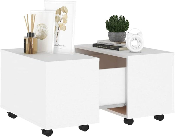 FIRBNUS Kleiner Tisch Wohnzimmer 60x60x38 cm Couchtisch Beistelltisch Holz Wohnzimmertisch Stilvolle