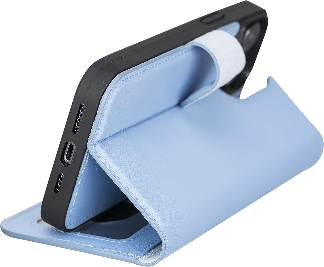 Solo Pelle Lederhülle kompatibel für iPhone 13 Pro in 6.1 Zoll abnehmbare Hülle (2in1) inkl. Kartenf