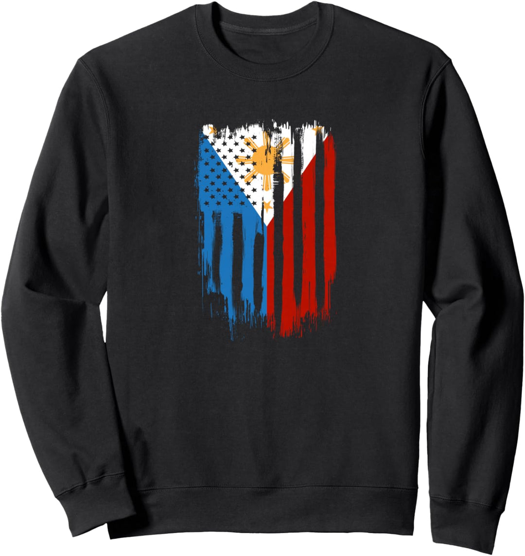 Amerikanische Philippinen Filipino Flagge Sweatshirt