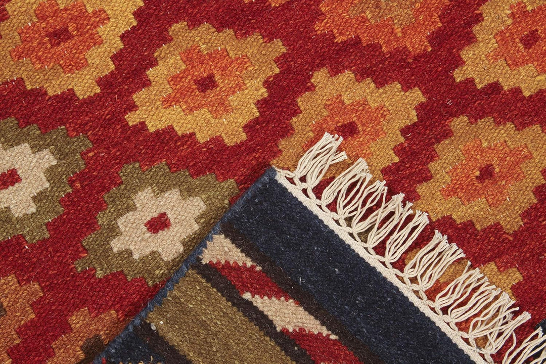 Kilim Carpets by Jalal Teppich Kilim Sivas 1 rot/Mehrfarbig 60 X 120 cm 60 X 120 cm Rot/Mehrfarbig,