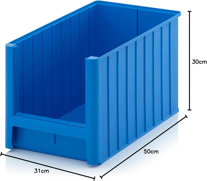 Sichtlagerkasten/Sichtbox/Stapelbox/Lagerbox/Sortierkasten/Sortierbox in Grösse 5 hoch, stapelbar, F