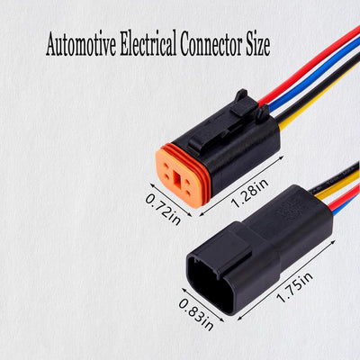 WOODGUILIN 4 Pin Deutsch DT Stecker 4 Weg Wasserdicht DT Automotive Elektrische Stecker männlich wei