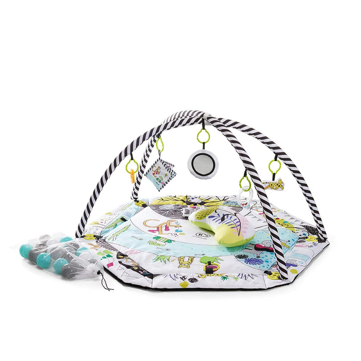 Kinderkraft Spieldecke SMARTPLAY, Erlebnisdecke, Spielmatte mit Spielbogen & Fehn Activity-Spieltier