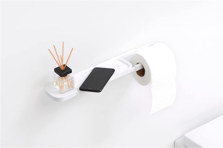 Brabantia - Mindset Toilettenpapierhalter mit Ablage - Für alle Gängigen Rollengrössen - Korrosionsb