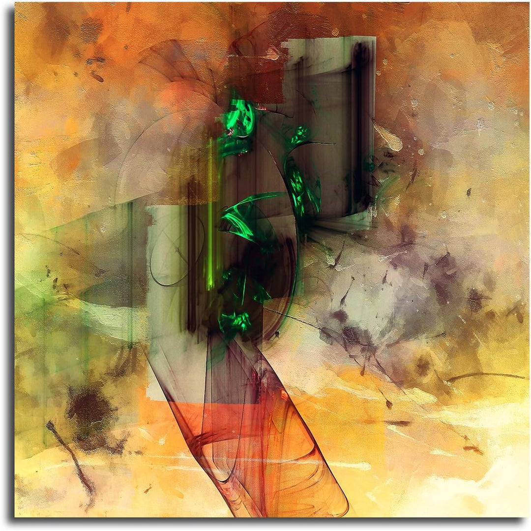 Paul Sinus Art Power Kraft Energie Abstraktes Bild auf Leinwand Abstrakt196- dekorativer Einteiler W