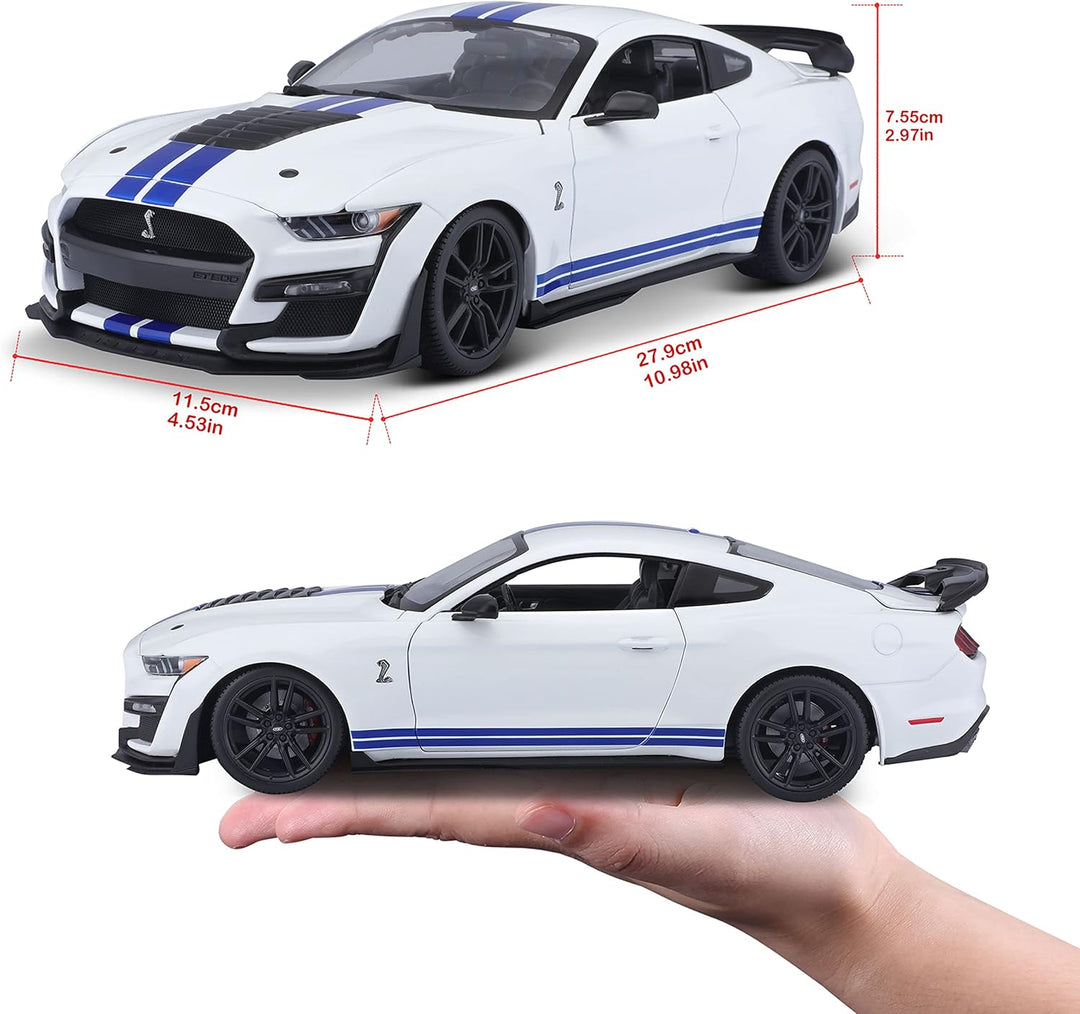 Maisto Mustang Shelby GT500 (2020): Modellauto im Massstab 1:18, Türen, Kofferraum und Motorhaube zu
