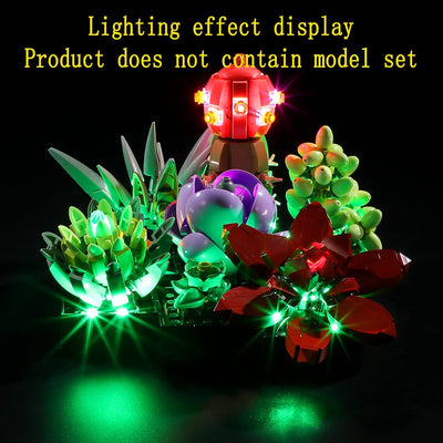 GEAMENT LED Licht-Set Kompatibel mit Lego Sukkulenten (Succulents) - Beleuchtungsset für Creator 103