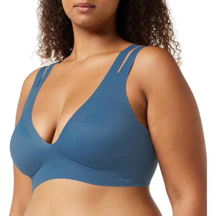 Sloggi Damen Zero Feel Flow Bralette Bustier XS Secret Lagoon, XS Secret Lagoon