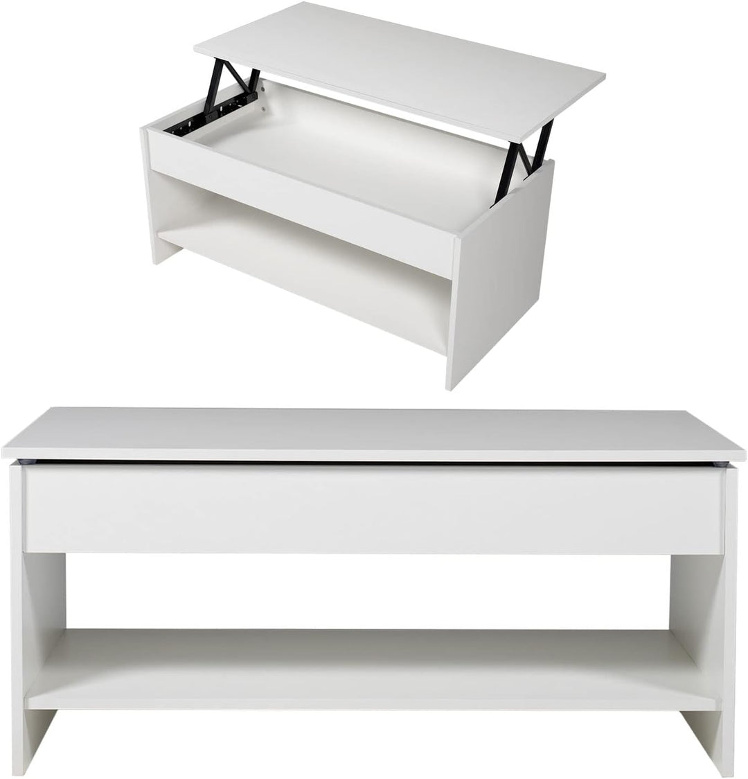 Happy Garden Couchtisch mit hochklappbarer Tischplatte weiss Hedda