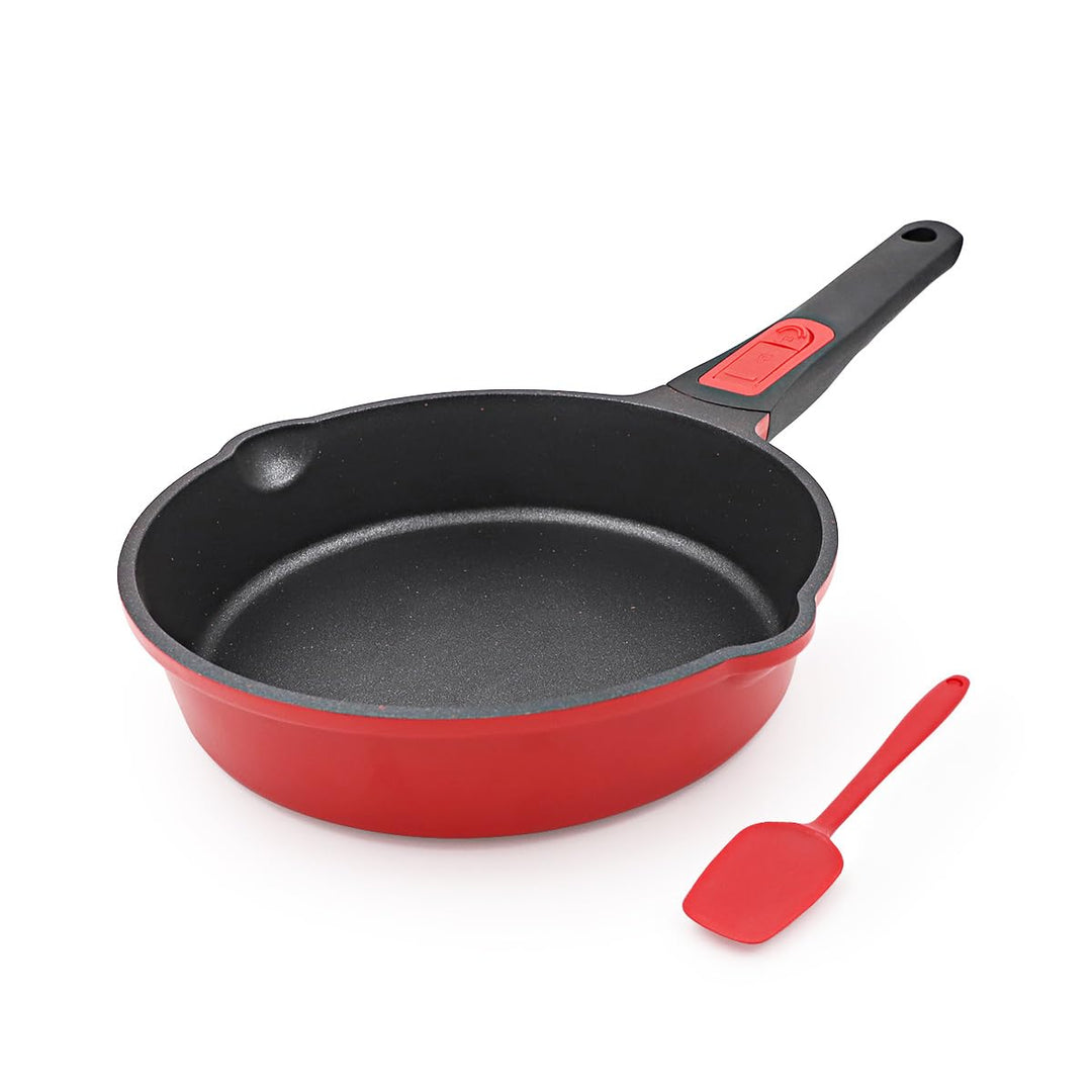 Pfanne 20cm, Aluminium Bratpfanne Hoher Rand mit Abnehmbarer Griff, für alle Herde|Anti-Kratzer|Anti