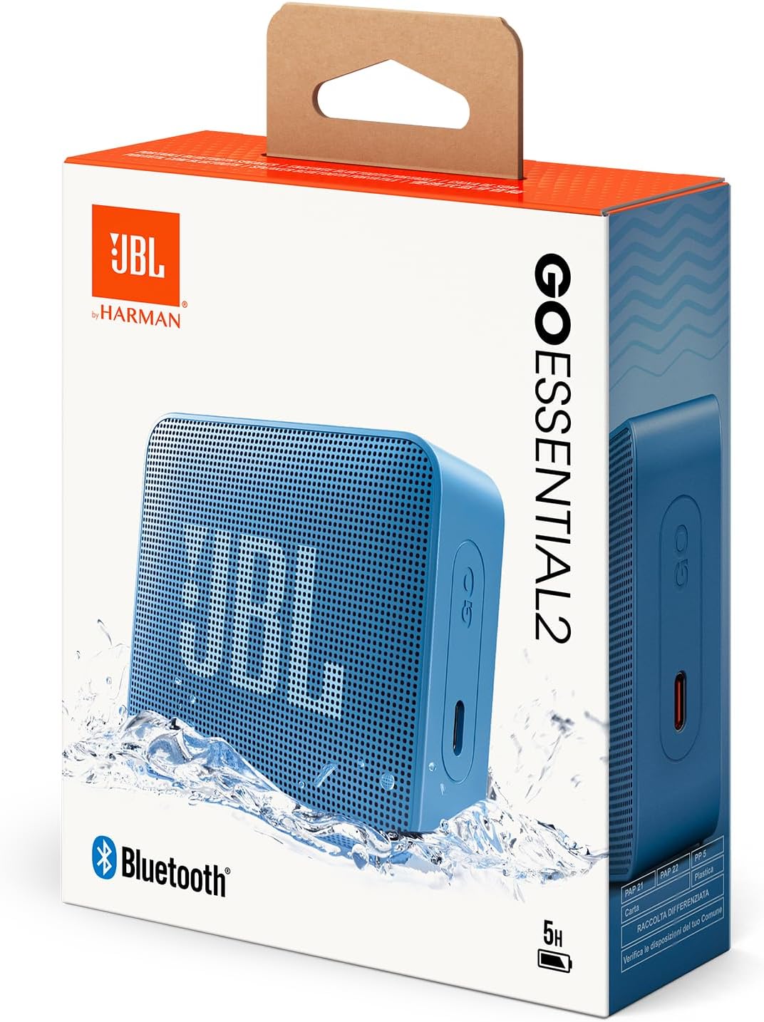 JBL GO Essential 2, tragbarer Bluetooth-Lautsprecher mit Original Pro Sound, bis zu 5 Stunden Akkula