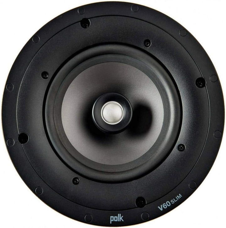 Polk Audio V 60 Slim Hochleistungs-Decken-Einbaulautsprecher, Weiss