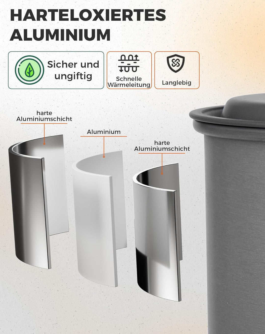 Bulin Camping Wasserkessel 2.2L Grösser Kaffeekanne Wasserkocher 2-3 Personen Kochen Leicht Faltbar