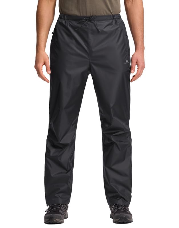 Pioneer Camp Regenhose Herren Wasserdicht 20000mm Leichte Packbar Fahrrad Überhose Winddichte Atmung