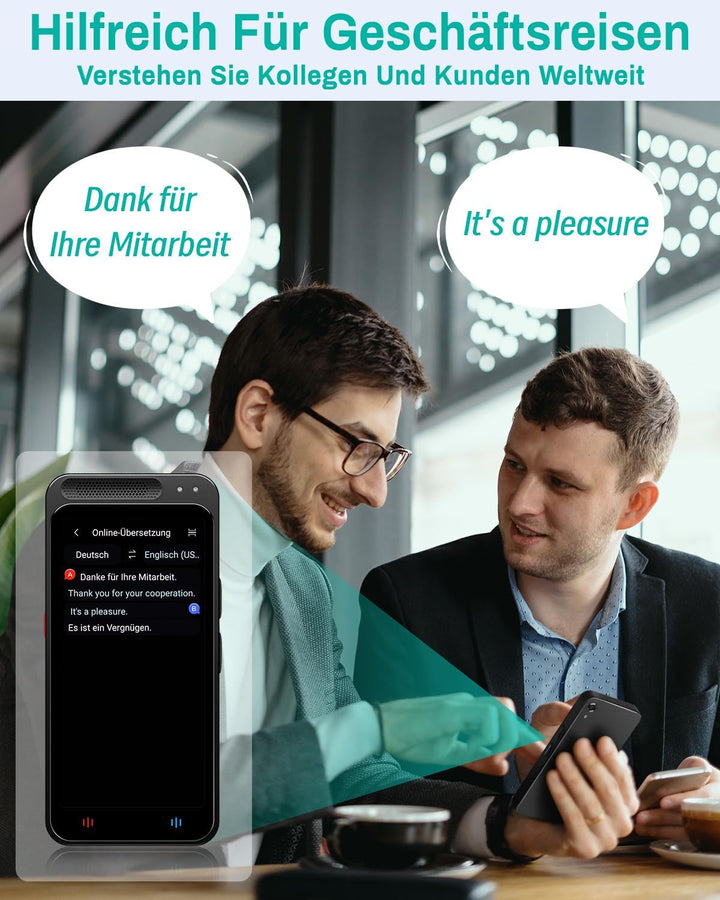 Sprachübersetzer Gerät, 139 Sprachen Übersetzungsgerät, Echtzeit-Übersetzung, WLAN/Hotspot/Offline-M