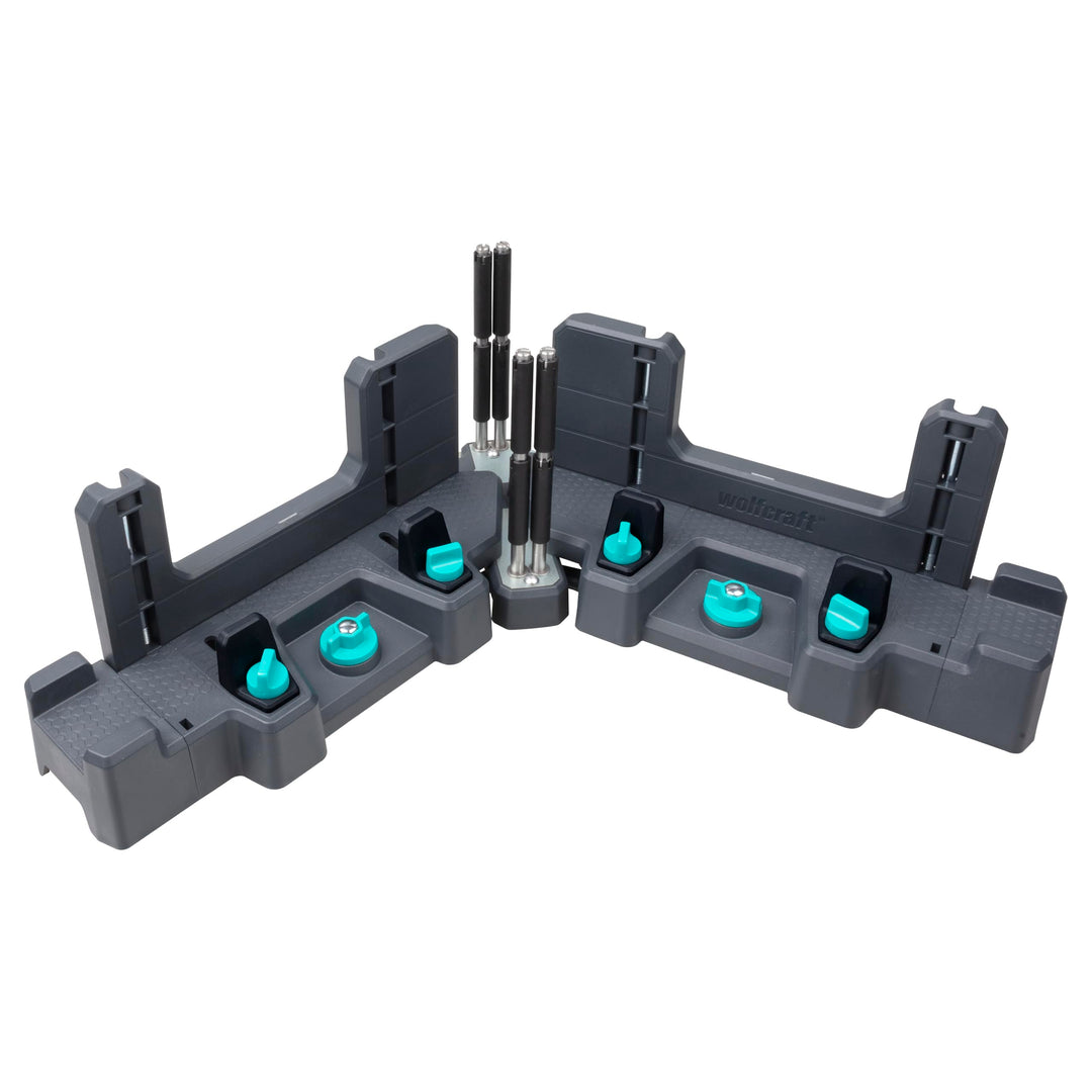 wolfcraft Schmiege und Gehrungsschneidlade PRO 6956000 / 2in1 Gehrungslade zum Schneiden von bis zu