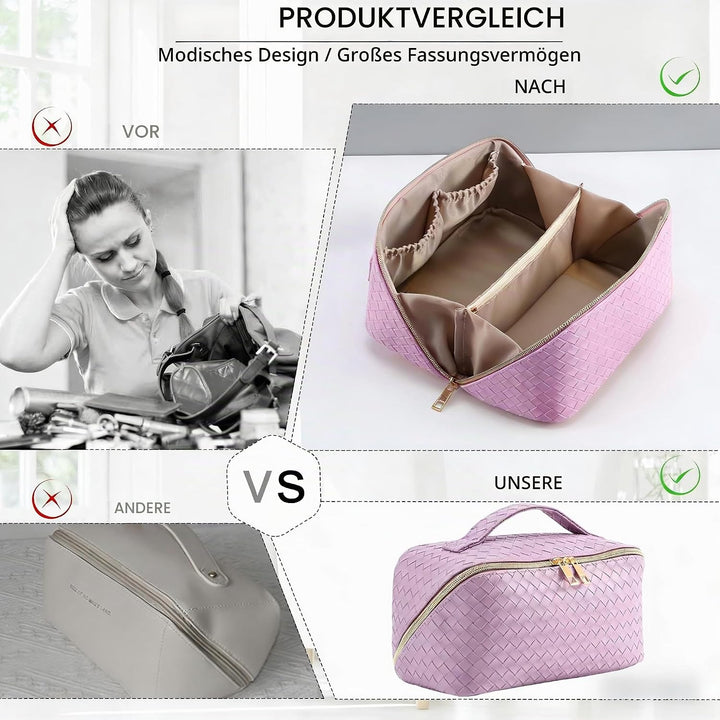 Reise Kosmetiktasche Damen mit Grossem,Tragbare Reise Make Up Tasche,Wasserdichter Schminktasche kul
