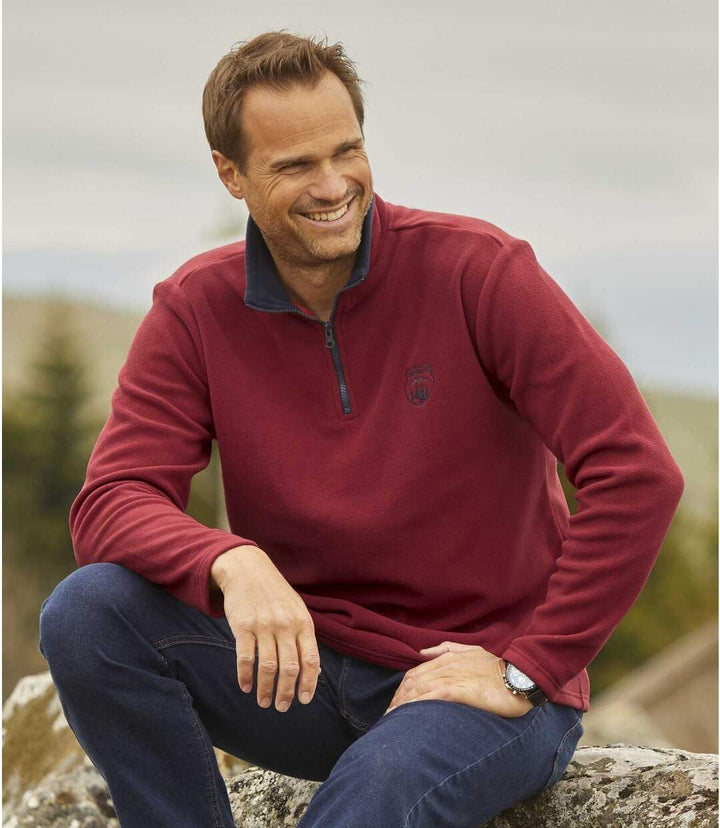 ATLAS FOR MEN - 2er-Pack Microfleece-Pullover - Fleecepullover Herren - Fleece Herren - Fleece Pullo